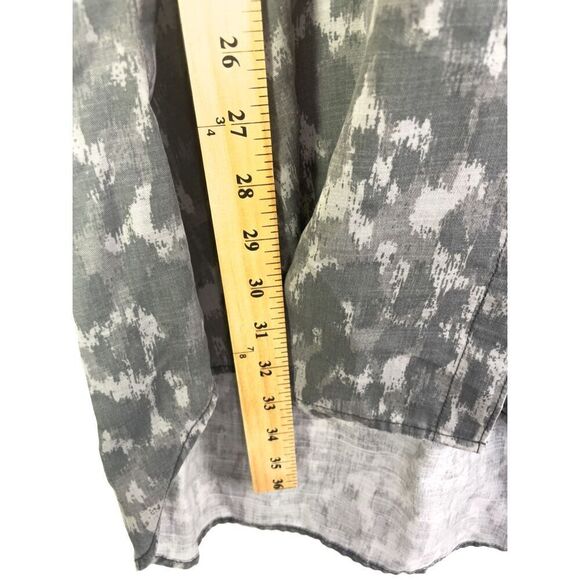 Bella Dahl Button-Down Grey Camo Dress Mini Size M - Picture 4 of 11
